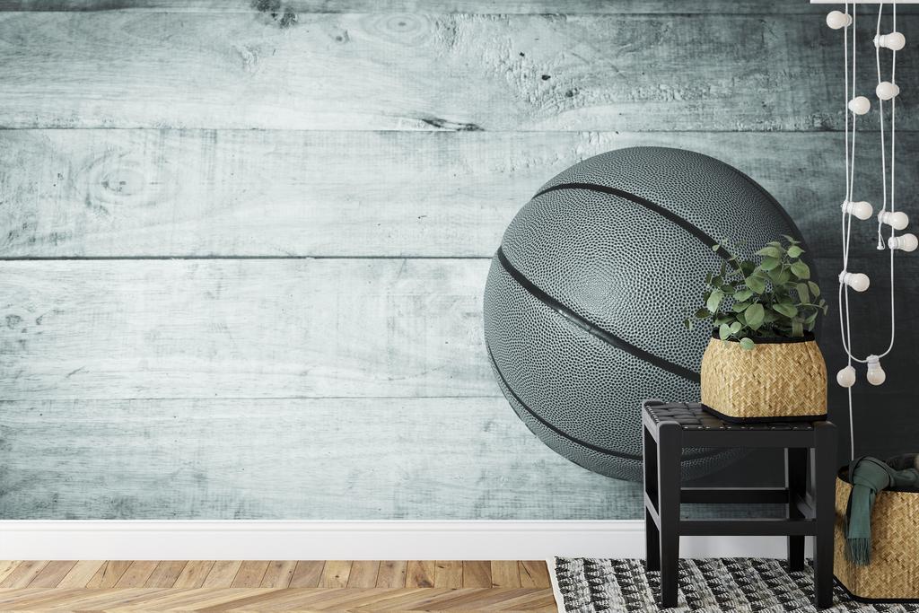Photomural Basketball Ball On A Background Of Boards Smooth Vinyl 360x240