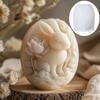 Kaninchen Kuschel-Ei Kerze Silikonform Mit Blumen Verzierter Elfen Kuschelhase Kuschel-Ei Kaninchen Resin Gipsformen Ostergeschenk