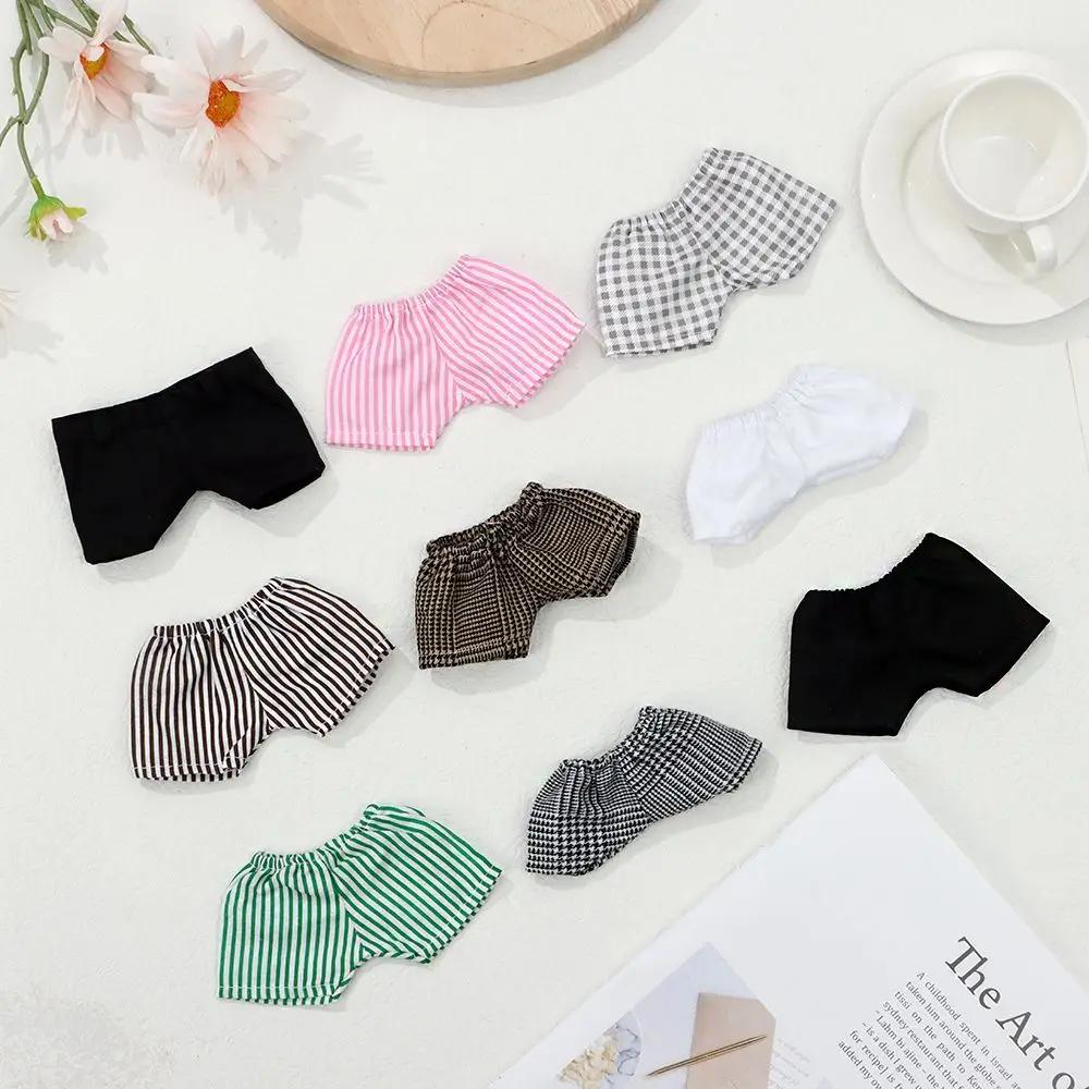 Gifts Solid Color Shorts Change Dressing Game Idol Dolls Clothes 20Cm Doll Pants Denim Jeans Stripes Lattice