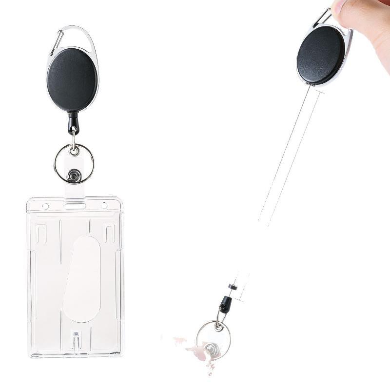 Wasserdichter Klarer Kunststoff PVC ID-Karten Namensschildhalter Transparente Visitenkartenhülle Für Schule Büro