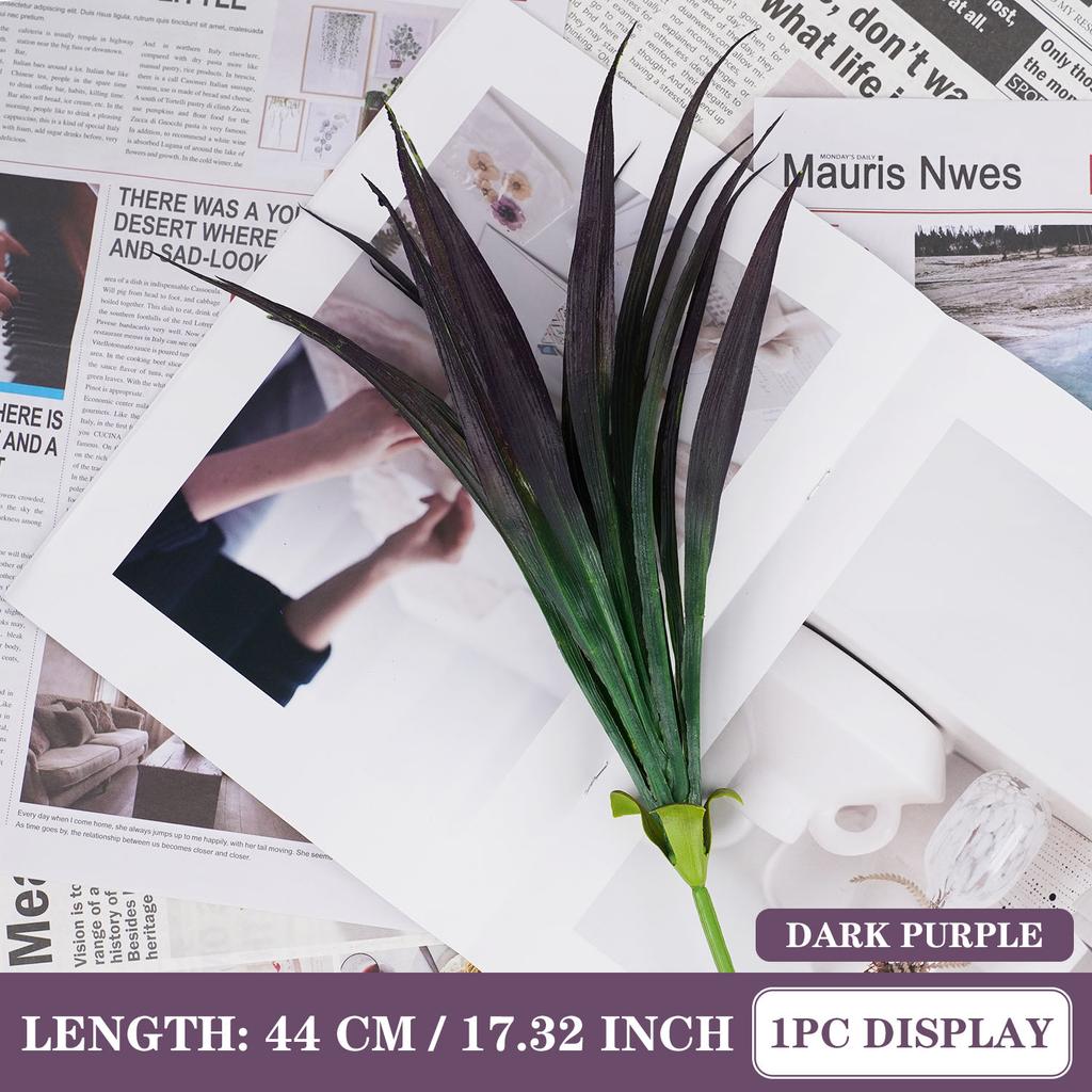 1 Stück 14 Blätter Frühlingsgras für Weihnachtskranz Heim Outdoor Gartendeko Hochzeitsbogen Zubehör Scrapbook Künstliche Pflanzen