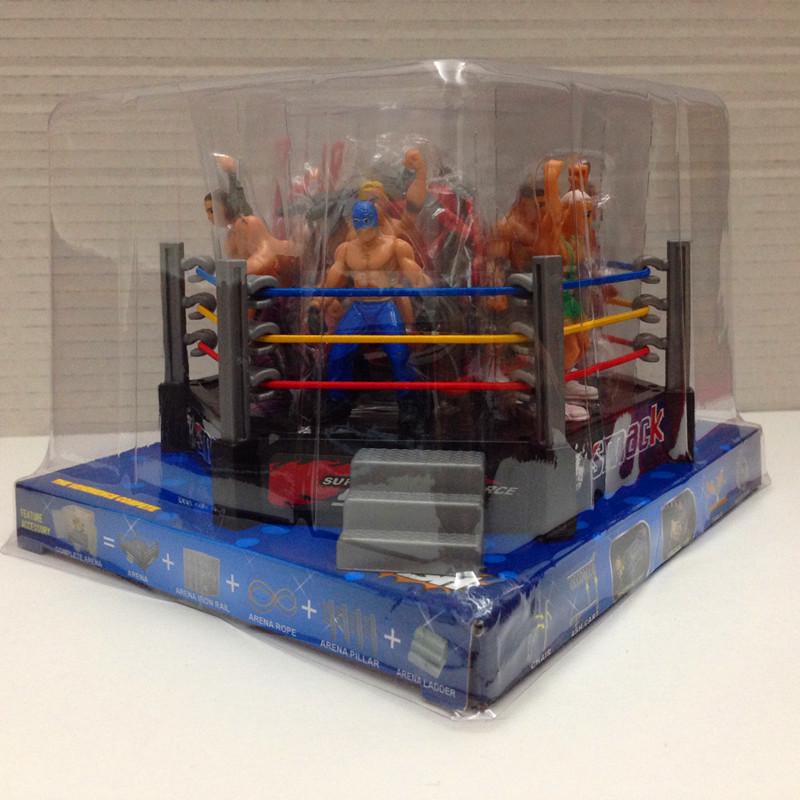 Crossfighter Gladiator Ring Set: Children's Wrestler Figurine Toy Model