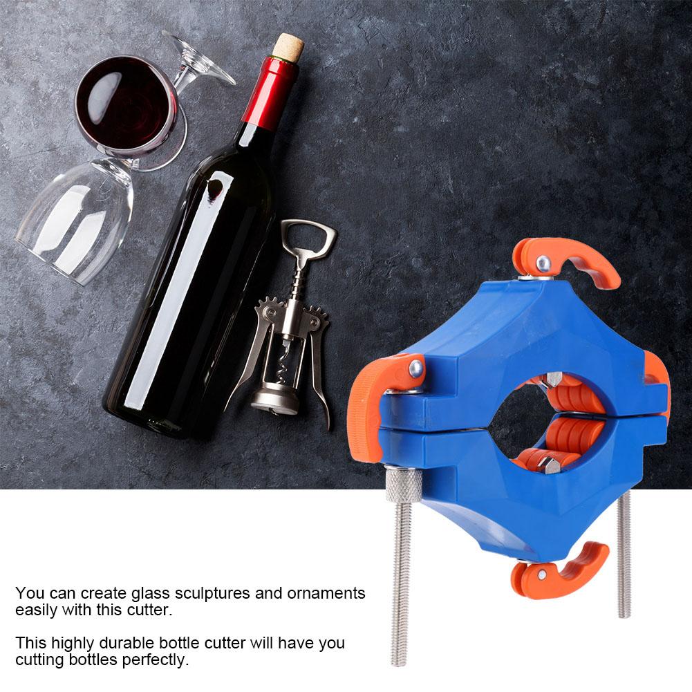 Professional Bottle Cutter Cemented Carbide Double Blade Glass Cutting Tool with Steel Holder