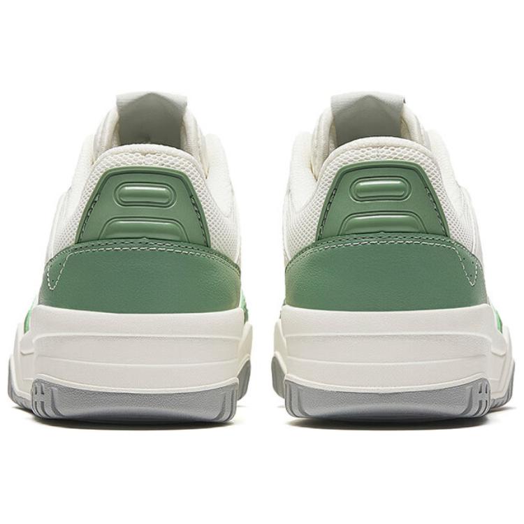 Anta Full Score Synthetic Leather Trendy Retro Fashion Comfortable Non-Slip Wear-Resistant Low-Top Skate Shoes Women sneaker White Green 122448032-3