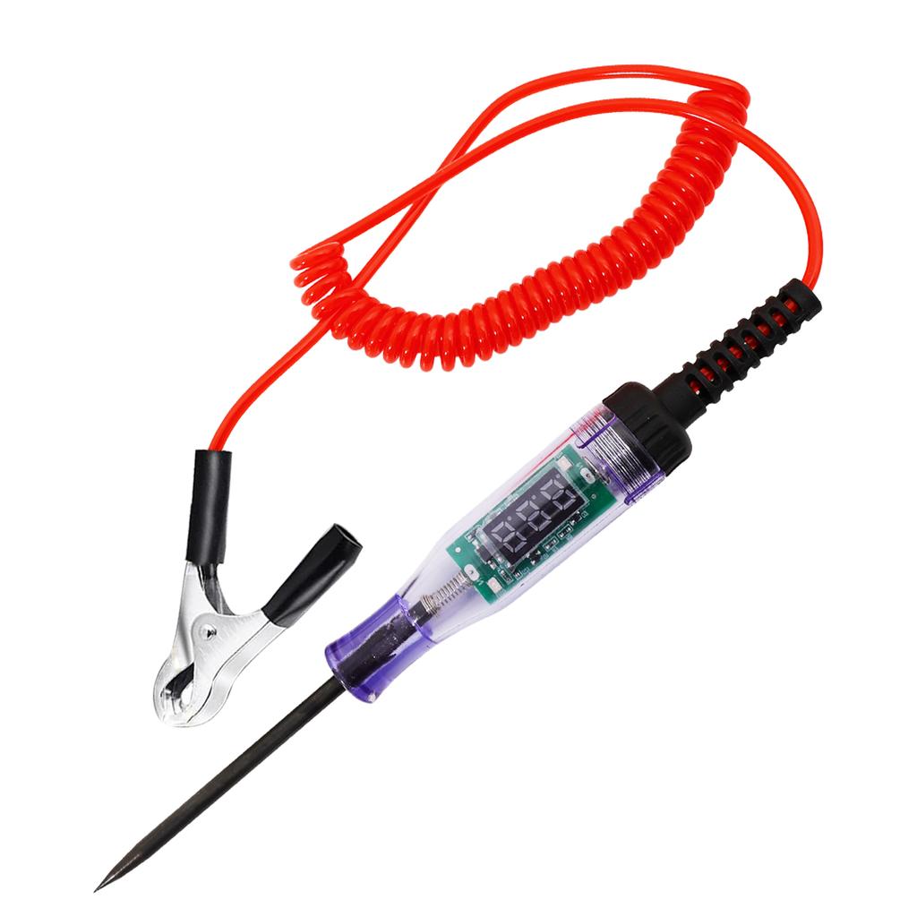 Digital Auto Circuit Tester for Car Fuse Check Electrical Diagnostic Tool 12V/24V 90V LED Car Test Light Pen Type Voltage Tester