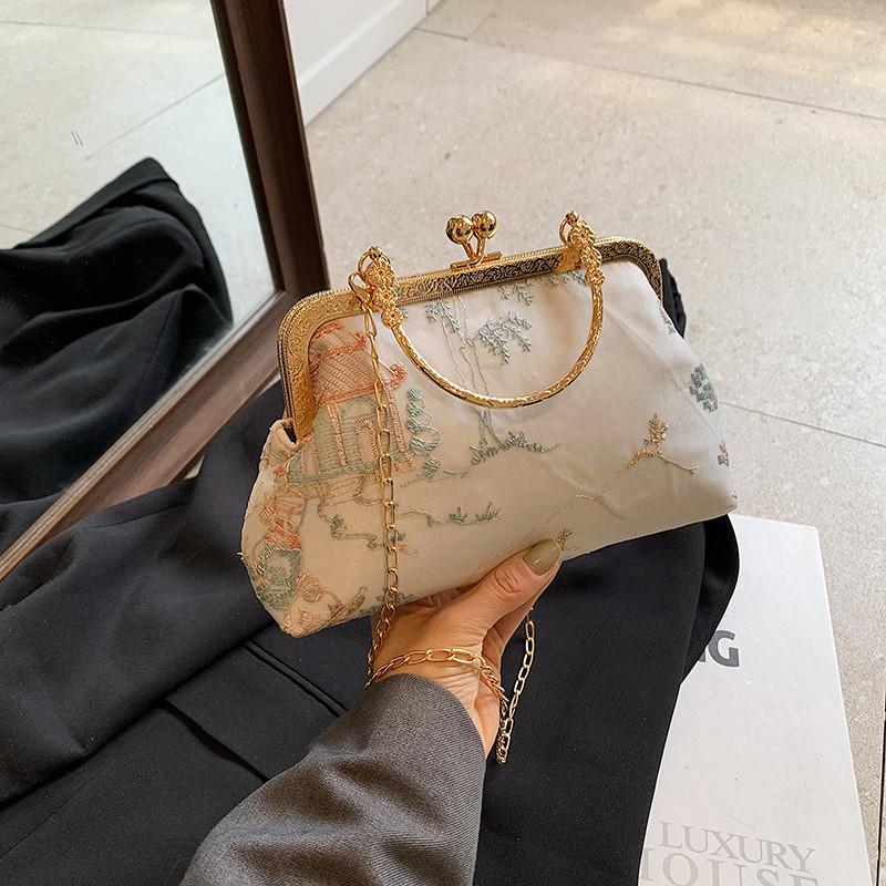 Стильная новая сумка-цепочка Модная сумочка Шикарная сумка-ракушка для женщин в розовом, белом, сером цвете серый