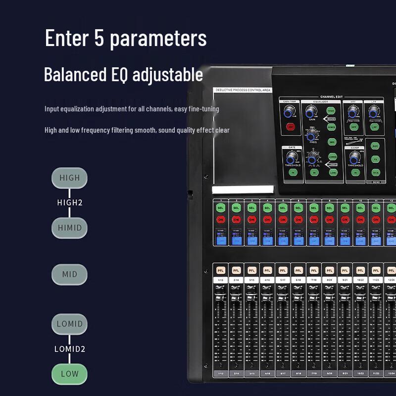 Runpu Professional 24-Channel Digital Mixer with Touch Screen (CN version)