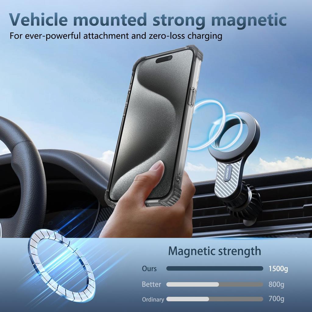Magnetic Transparent Case For iPhone 16 Pro Max 15 14 13 12 11 Pro Max 16 Plus 16Pro Max Cover Wireless Charge Cases Capa