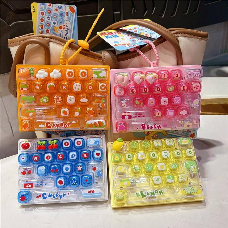 26 Key Cute Decompression Toy Anti-Anxiety Push Button Toy Portable Bag Hanging Ornament For Students Daily Use