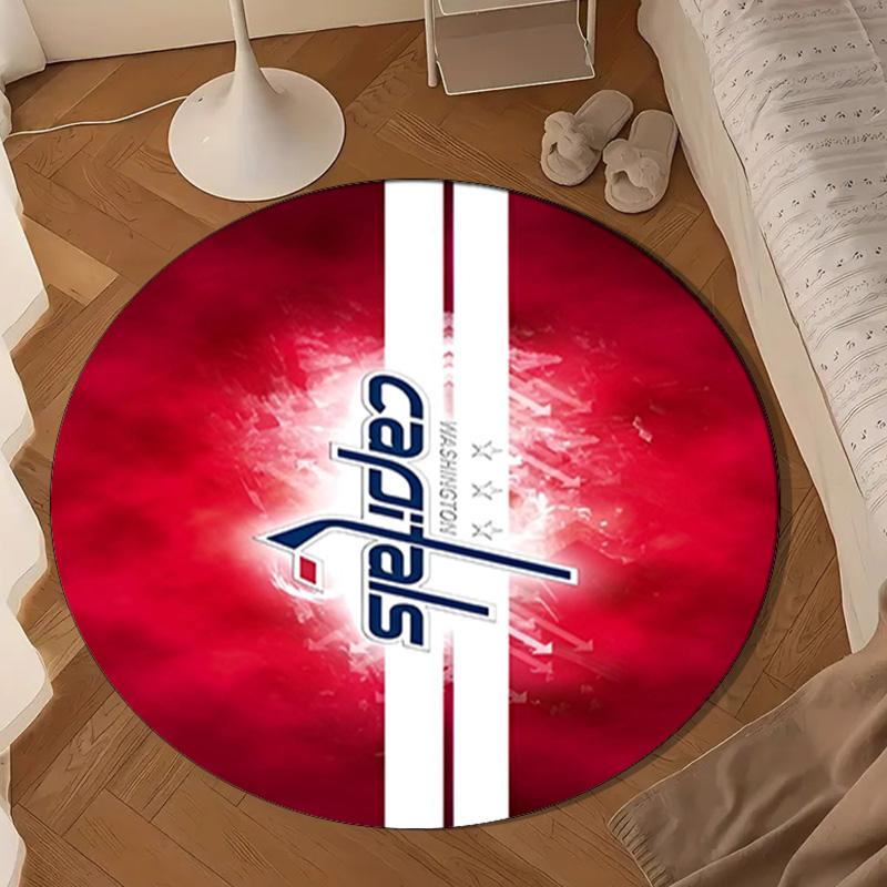 Washington Team Spirit Round Rug for Livingroom,Bedroom, Palyroom, Chair Rug, Area rug, Circle Carpet, Large Size Decor Fan Christmas gift