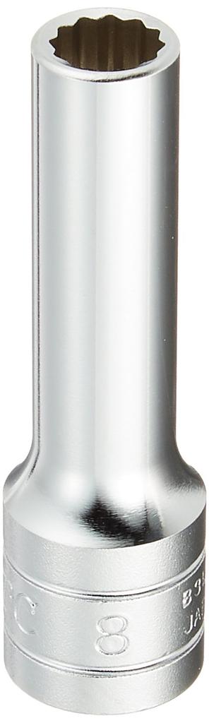 Kyoto Machine Tool Deep Socket 8mm B3L08W (KTC) 9.5mm (3/8 inch) (12-point)