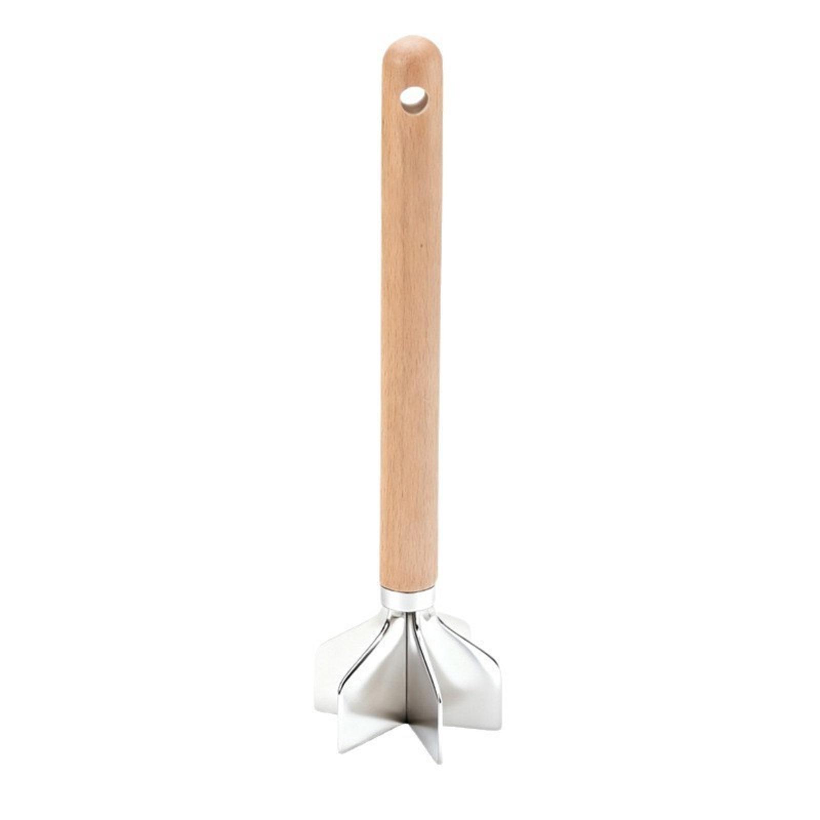 

304 Stainless Steel Meat Grinder, 6-speed Wooden Handle Meat Grinder, 11 Inch Potato Chopper, Kitchen Metal Meat Grinder One Size