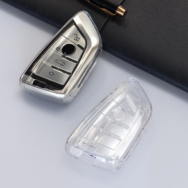 Ultra-Thin Transparent Key Cover for BMW X3, X1, X5, X6, New 5 Series, & 7 Series