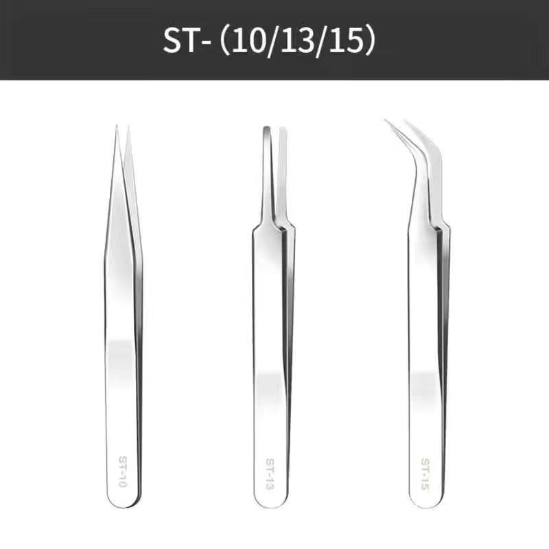 High Precision 304 Stainless Steel Pointed Tip Tweezers for Electronics and Hair Tweezing