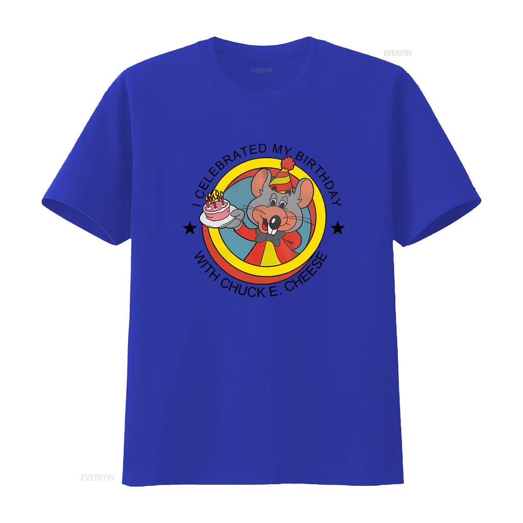 Chuck E Cheese Birthday Celebration T Shirt Fun Mouse Design for Kids Parties vintage Washed Versatile Breathable