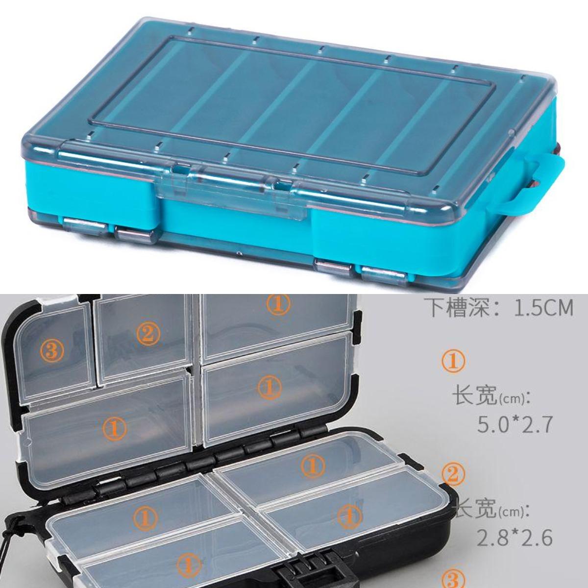 

Fishing Gear Storage Box, Flip Up Fish Hook Multifunctional Accessory Box One Size чорний