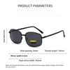 Polarized Metal Men's Sunglasses Stylish Square-Frame Premium-Quality UV Protection Sun Glasses for Driving and Fishing