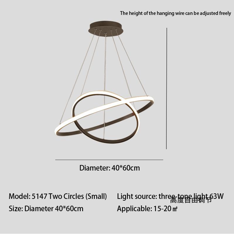 Dining Room Ring Chandelier Led Hanging Lamp Round Circle Black Chandelier for Living Room Bedroom Kitchen Indoor Decor Lighting