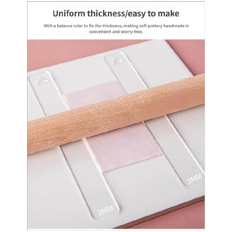 5Pcs Clay Thickness Ruler Clear Acrylic Thickness Gauge For Detailed Pottery Sculpture and Ceramic Texturing Project