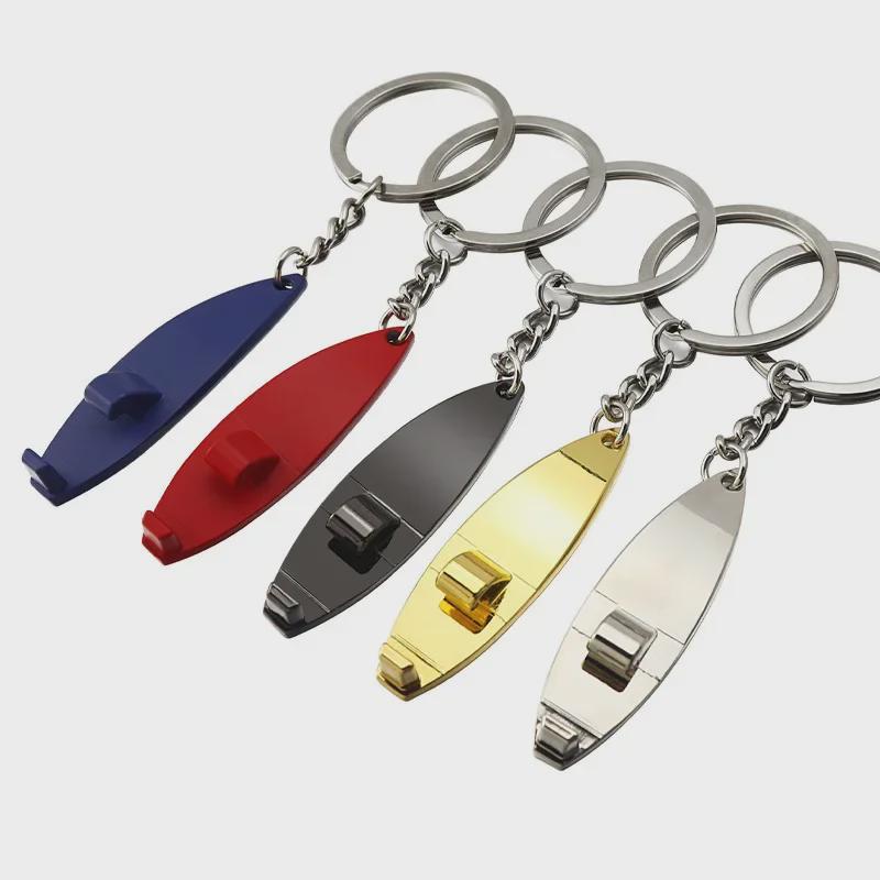 Seaside Surfboard Multi-Tool Bottle Opener Keychain - Surf Club Gift