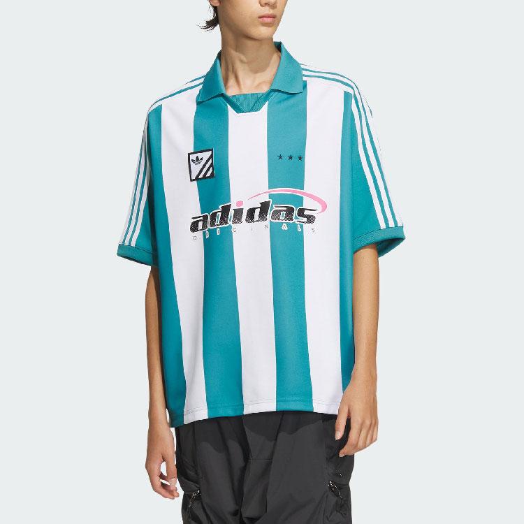 Adidas Originals Play Football Breathable Short Sleeve Polo Shirt Men Tops Arctic-Blue IW6307