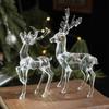 Transparent Acrylic Ice Crystal Reindeer Ornament - American Snow Scene Christmas Decoration