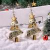 Metal Christmas Tree Long Earrings Party Carnival Earrings Exaggerated Ear Ornament