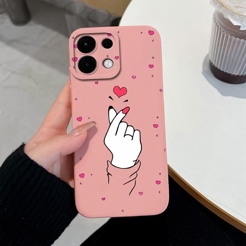 For Oppo K12 A5 A5X Realme 5 6 7 8 9 10 Pro Plus Phone Case Pretty Love Heart Pattern Soft Silicone Upgraded Anti Fall Protective Cover For Oppo Shell