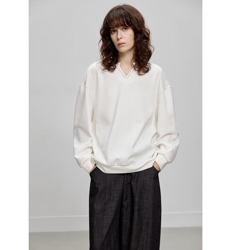 Demana Damen V-Ausschnitt Lässiger Lockerer Pullover