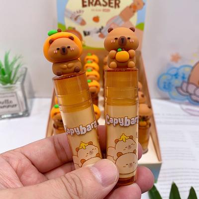 Niedlicher Cartoon Capybara Radiergummi Studenten Radiergummi Kreativer Lippenstift Radiergummi Schulbedarf Studenten Schreibwaren Kinder Preis Geschenke