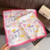 European American 70cm Small Square Imitation Silk Scarf - Printed Versatile Headscarf/Neck Protector