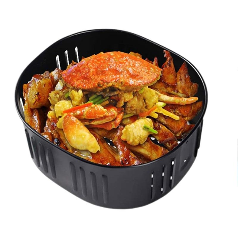 Podložky do horkovzdušné fritézy Kovový tác do horkovzdušné fritézy Kovové pečicí vložky Kovový materiál Odnímatelný vnitřní koš Vhodné pro horkovzdušné fritézy