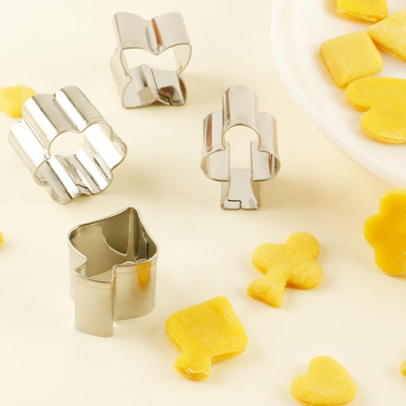 12/30PCS Stainless Steel Mini Cookie Cutters Set Geometric Shape Baking Tools for Biscuit Fondant Kitchen Baking Supplies