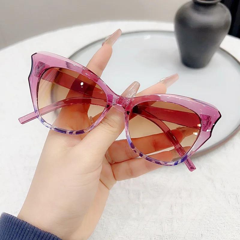 Butterfly Sunglasses Women Pink Cat Eye Sun Glasses Brand Design Sunshade Eyewear In Trend Sun Protection Decorative Eyeglass