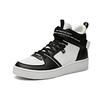 Anta Textile, Synthetic Leather Slip Resistant Abrasion Resistant High Top Skateboard Shoes Men's Black White 91948061-4