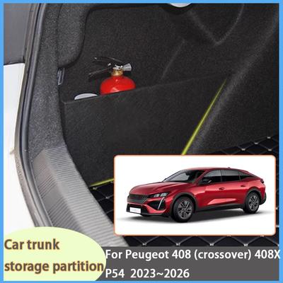 Für Peugeot 408 (Übergang) 408X P54 ~2026 2025 Kofferraum Seitenabtrennung Kofferraum Innenaufbewahrungsbox Teile
