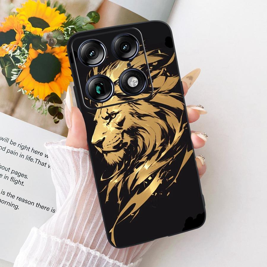 For Motorola Signature 5G Fashion Style Elegant Painted Phone Casing Cover Moto X70 Air Pro Soft Silicone Black TPU Case