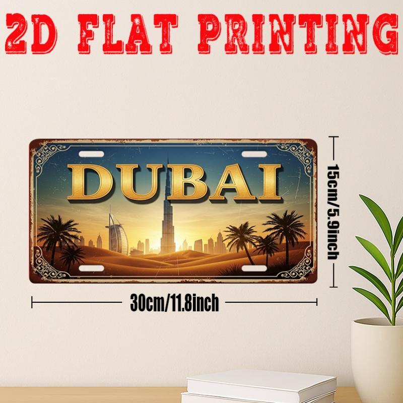 D Flat D Flat D Printed Sign pc Vintage Metal Aluminum Sign Decorative Plaque And Signboard ( Cm) Dubai