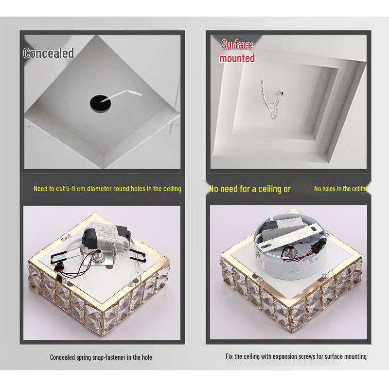 OEING Kryształowa LEDowa Lampa Sufitowa Złoty Narcyz