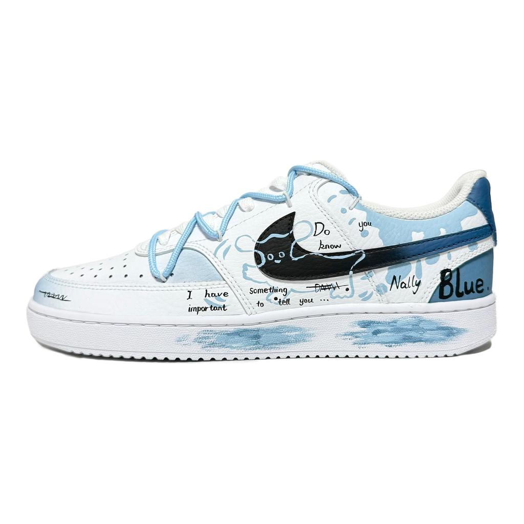 Nike Court Vision 1 Tylend Fairy Tale Abrasion Resistant Low top Skateboard Shoes Unisex Blue White CD5463-101(Team61-)