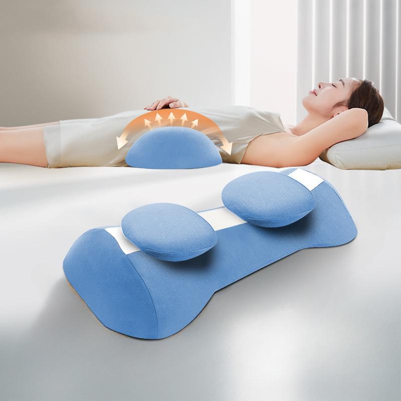 

Ergonomic Memory Foam Lumbar Support Pillow for Sleeping Orthopedic Bed Wedge Cushion with Breathable Waist Pain Relief Backrest 45x26x10cm синий