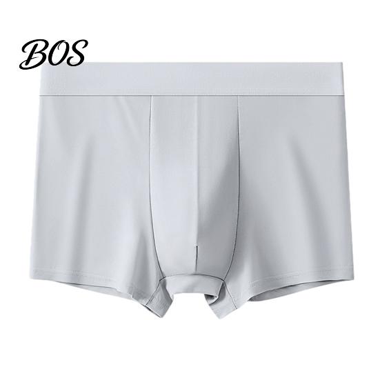 Men Boxer Briefs Underwear, Mid-rise Ice Silk Briefs, Slim Fit U-Convex Lightweight Boxers Quick Drying Summer Underwear for Daily Wear And