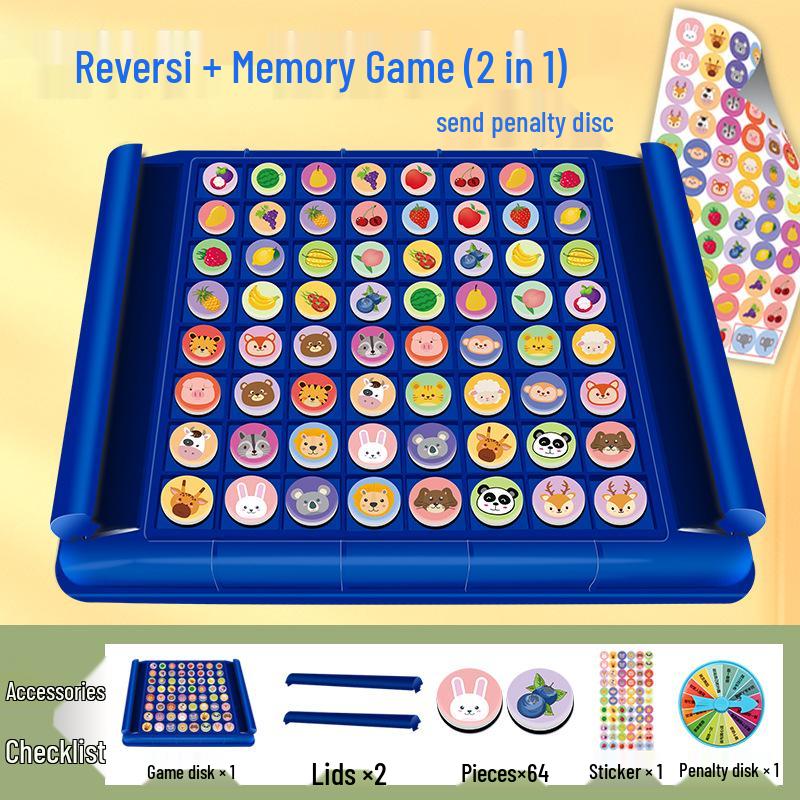 Reversi Kinderspiel: Logisches Denken & Memory-Match für zwei Spieler.