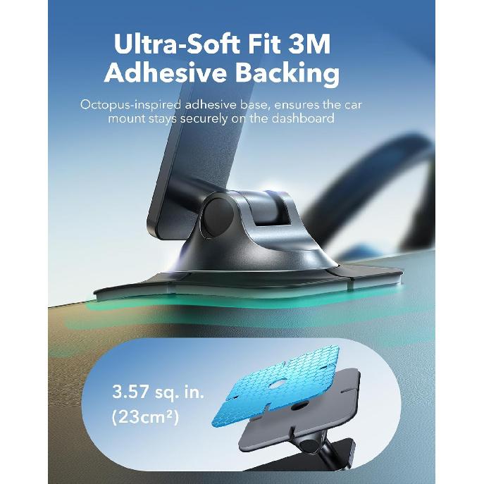 ESR for Qi2 15W MagSafe Car Mount Charger, Qi2-Certified Universal Dashboard/Tesla MagSafe Car Charger, Magnetic Wireless Charging, Adjustable Car