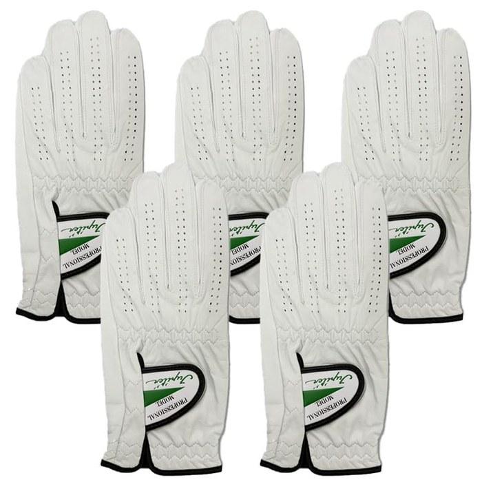Kasco Golf Glove TK-562S (5-Pack, 22cm, White)