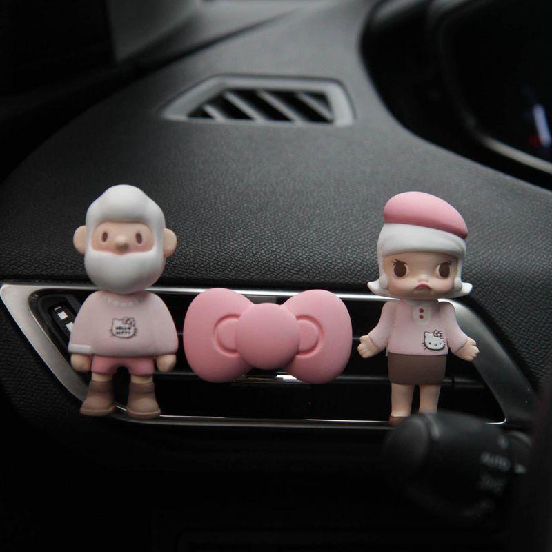 Cute Cartoon Hello Kitty Couple Doll Car Aromatherapy Car Air Conditioner Air Outlet Fragrance Fancy Fragrant Stone