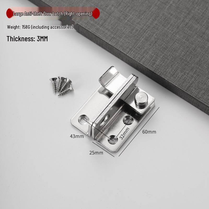 Stainless Steel Sliding Door Latch Anti-theft Buckle Lock