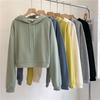 Damen Frühlings- & Herbst-Kapuzenpullover Locker, Koreanischer Schick & Hongkong-Stil, Trendige Kurze Jacke Top