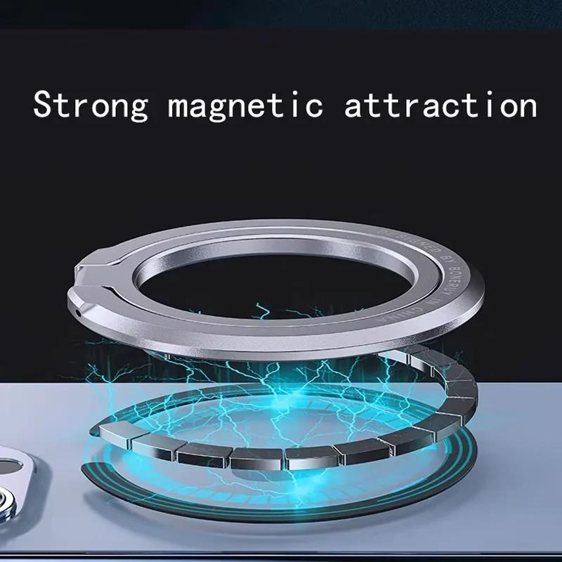 Magnetic Phone Holder Stand Magnet Finger Ring Socket Portable Wireless Charging for IPhone16 15 14 Pro/Max Cellphone Bracket