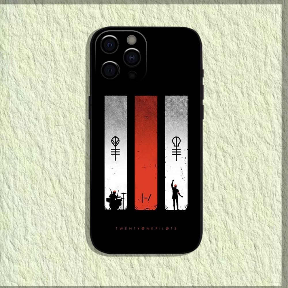 T-Twenty O-One Pilots Phone Case For iPhone 16,15,14,13,12,11,Pro,X,XS,Max,XR,Plus,Mini Soft Black Cover